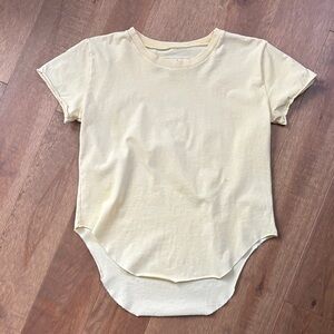 Frank & Eileen Cream Short Sleeve Top